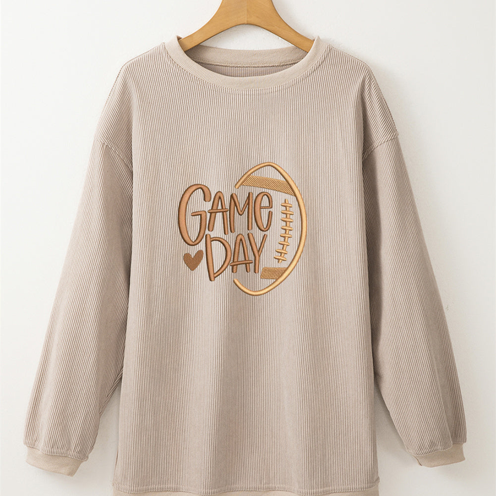 GridIron Luxe Ribbed Sweatshirt