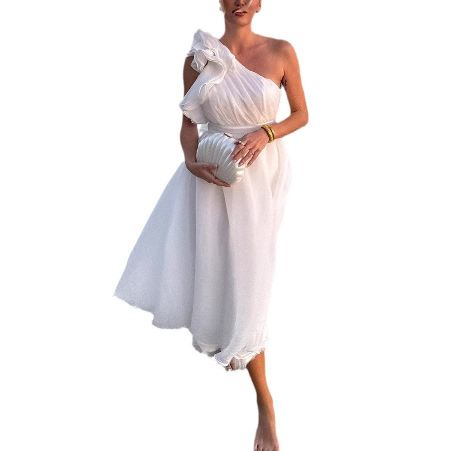 Lunessa One-Shoulder Backless Gown