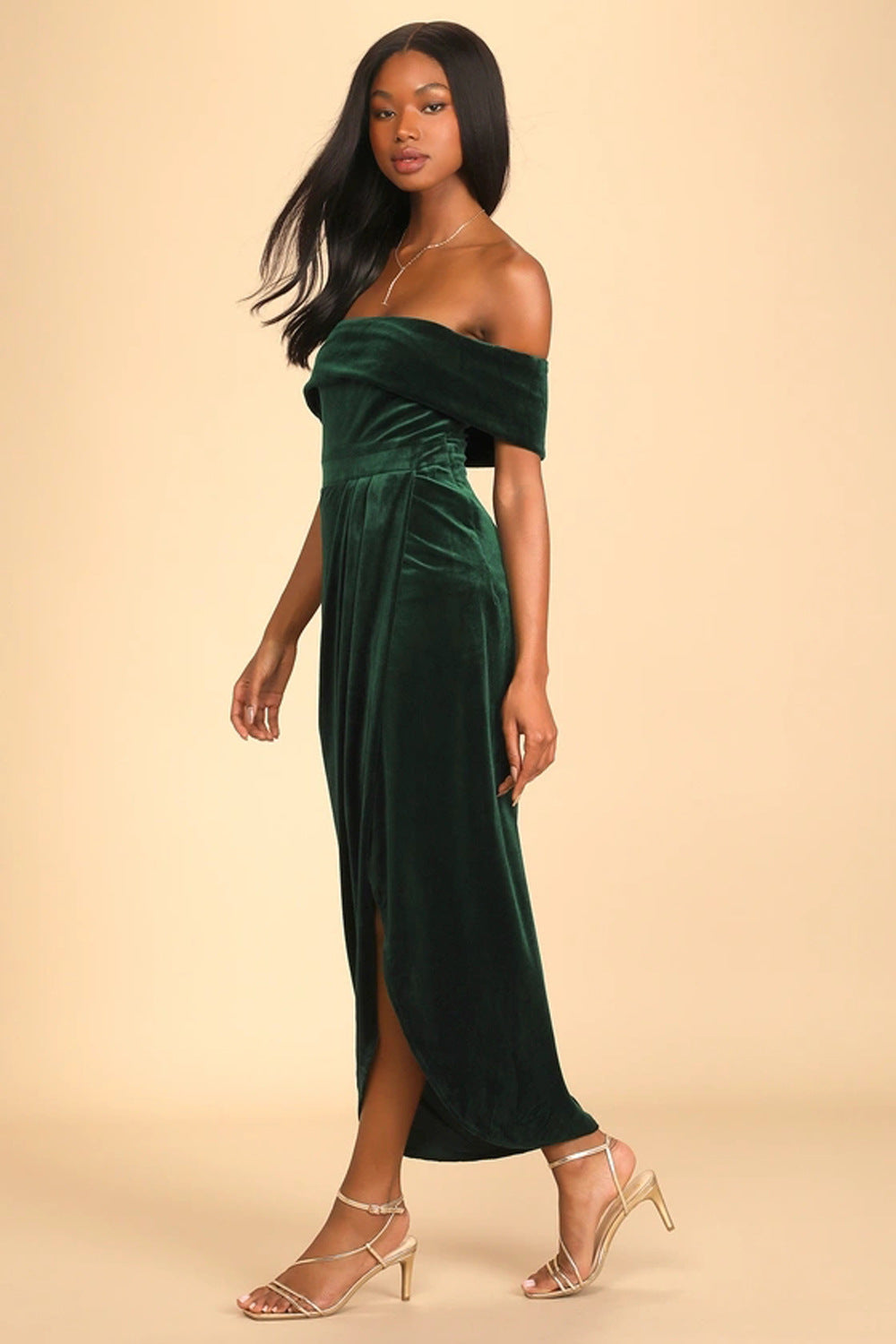 The Aurelia Luxe Off-Shoulder Dress