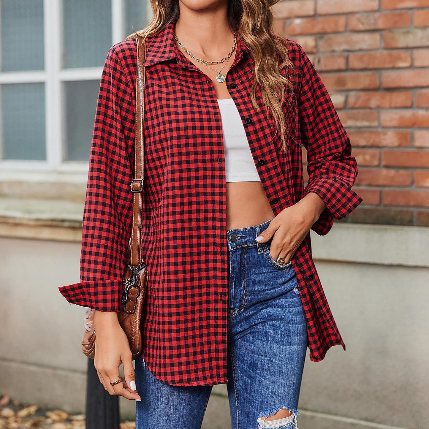Brentleigh Plaid Drape Shirt