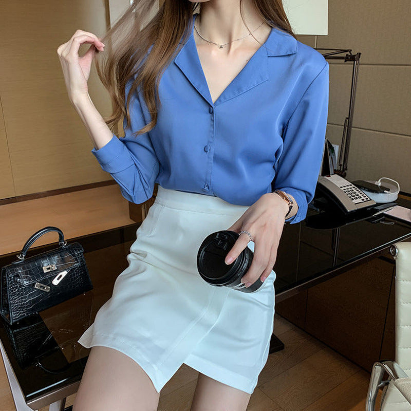 Lunara Drift Chiffon Shirt