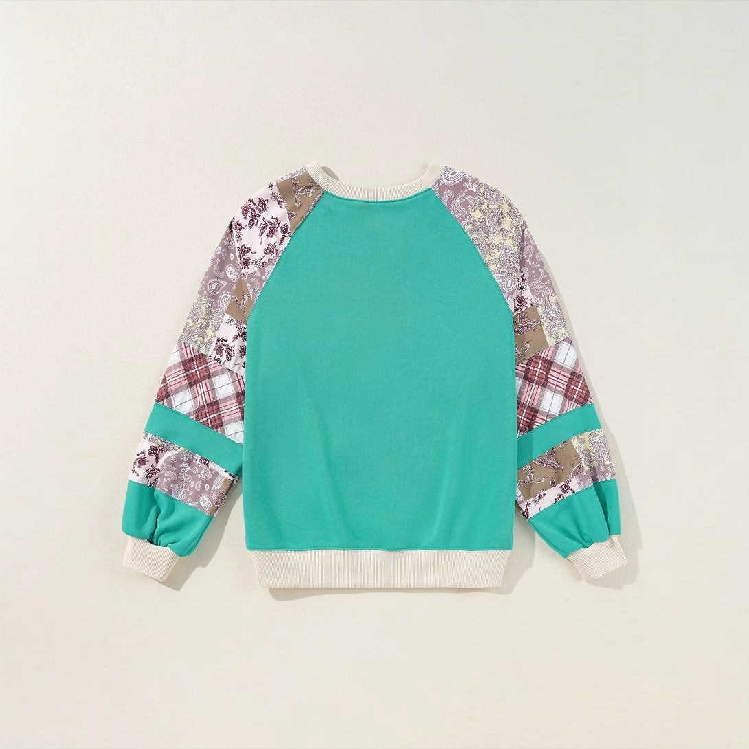 BloomWeave Patchwork Sweater