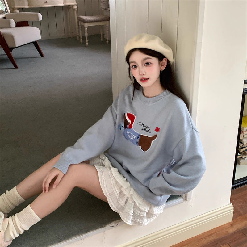 PawCharm Embroidered Knit Sweater