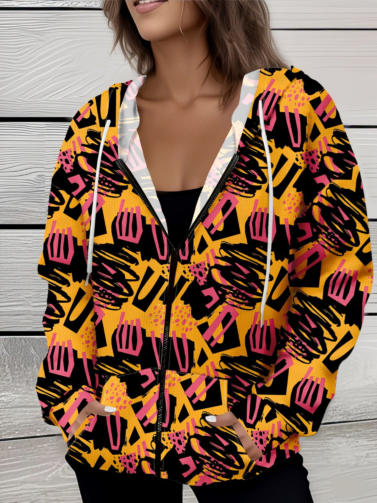 PlaidVerve™ Zipper Sweater