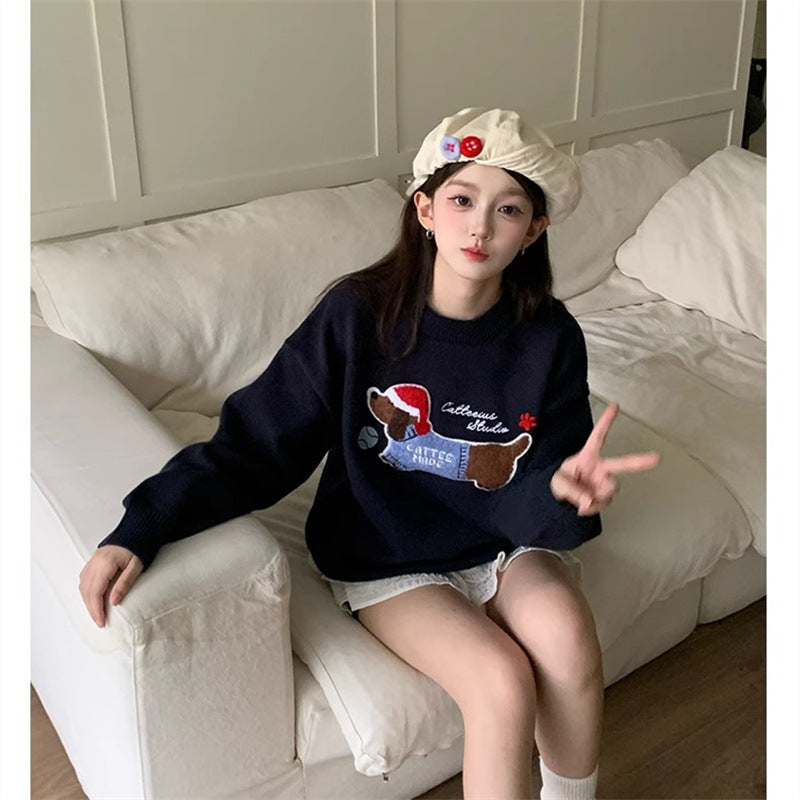 PawCharm Embroidered Knit Sweater