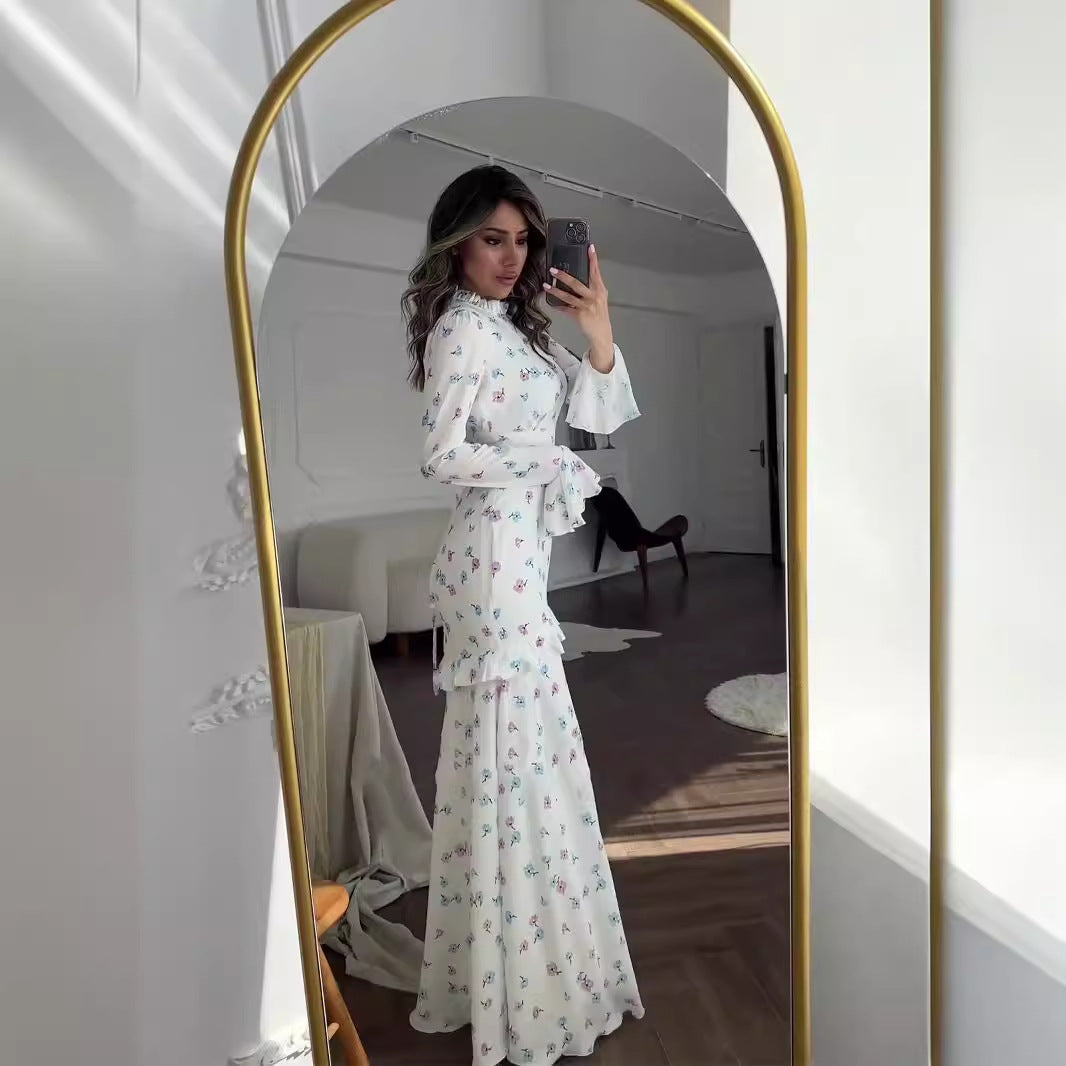 Petal Whispers Flounce Dress