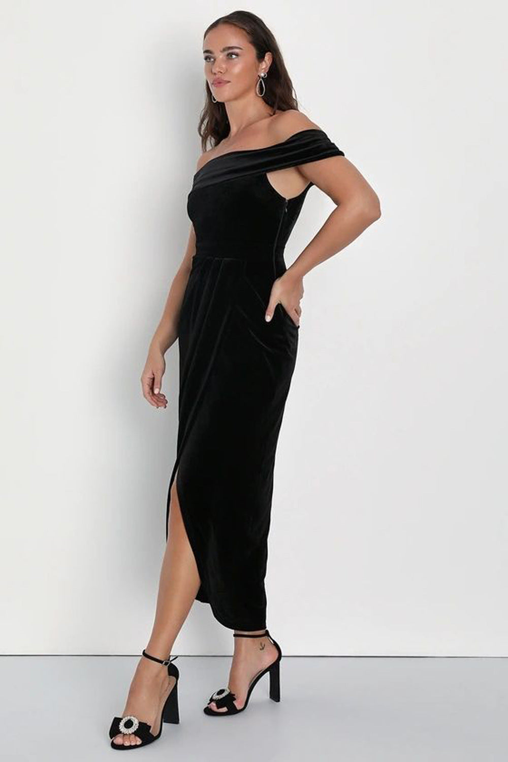 The Aurelia Luxe Off-Shoulder Dress