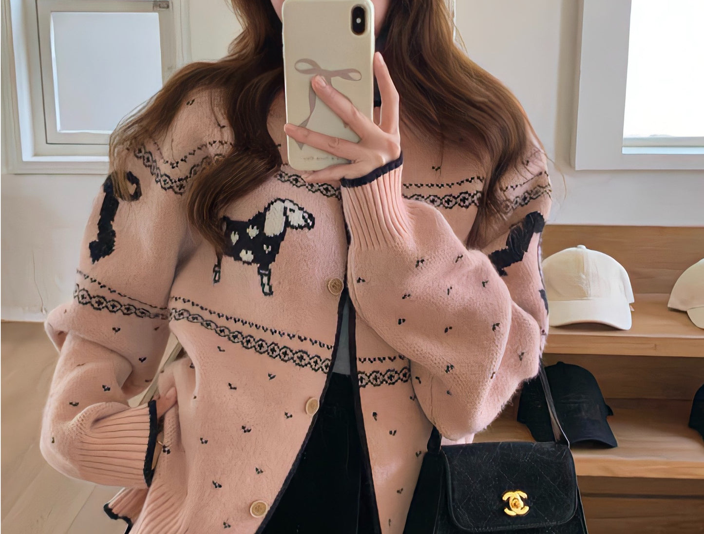 HollyPup Jacquard Knit Cardigan