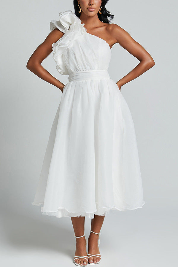 Lunessa One-Shoulder Backless Gown