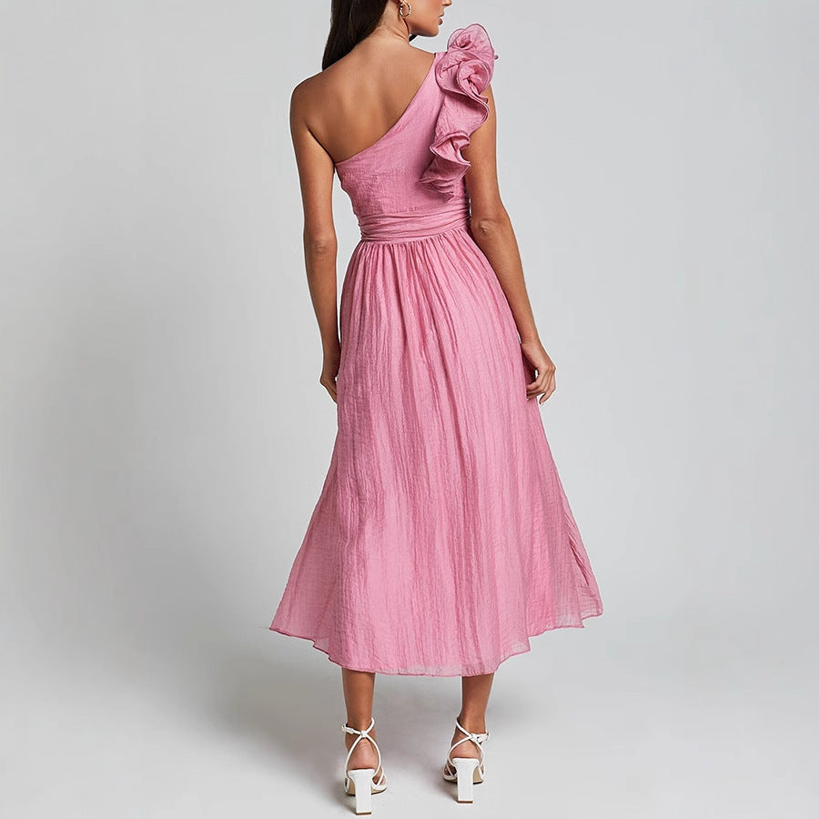 Lunessa One-Shoulder Backless Gown