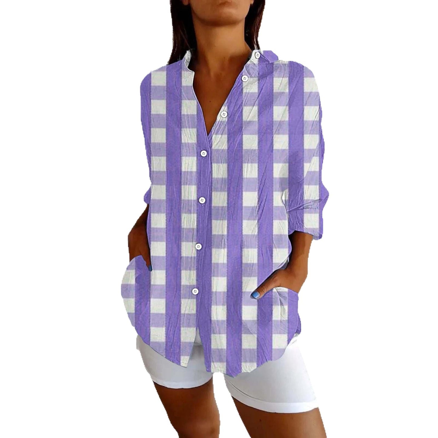 Willow Breeze Plaid Print Shirt