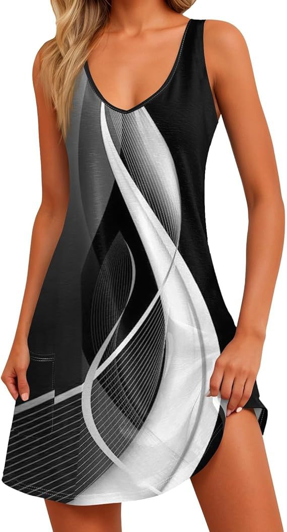 Sunset Mirage V-Neck Dress