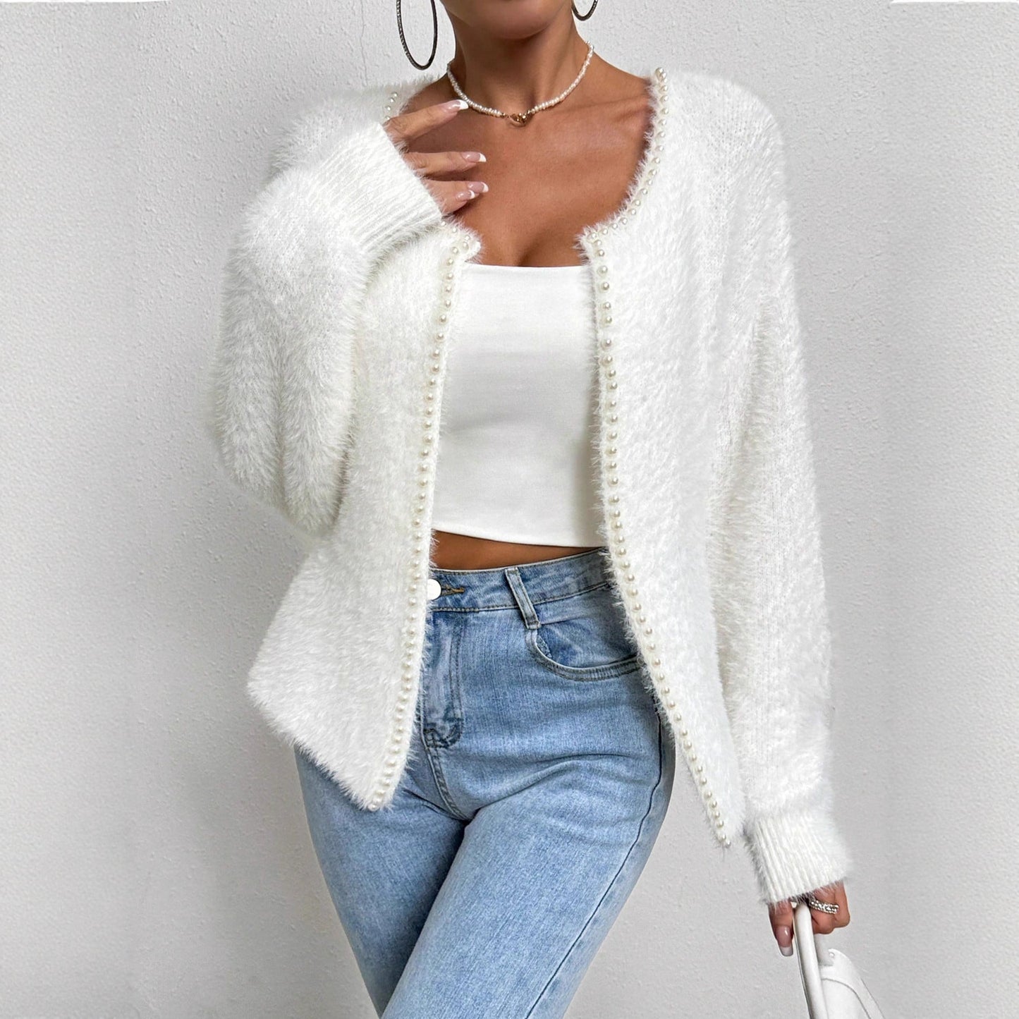 LustrePearl Knit Cardigan