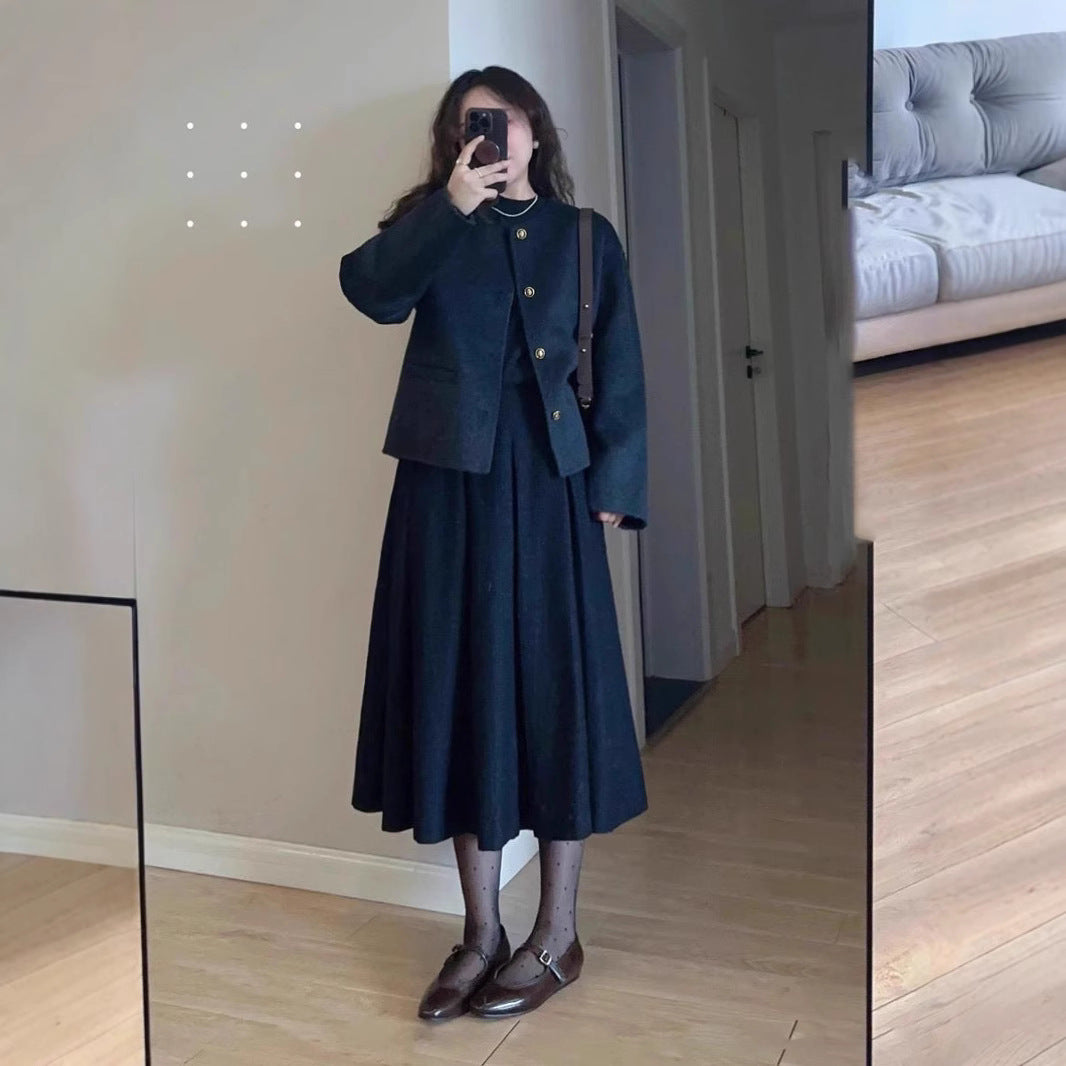 LanaMist Woolen Crop Coat