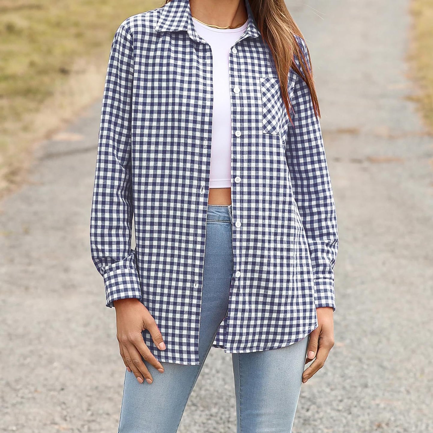 Brentleigh Plaid Drape Shirt