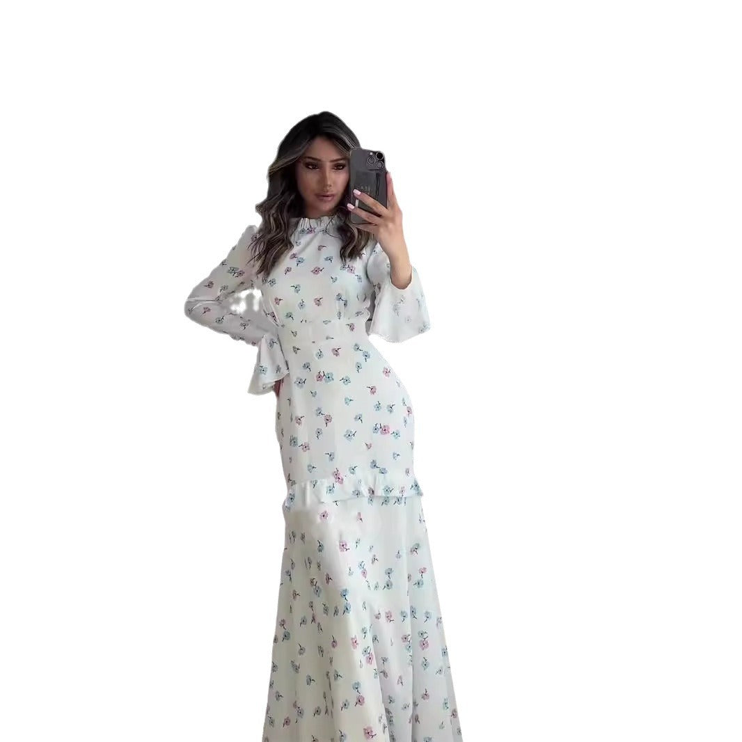 Petal Whispers Flounce Dress