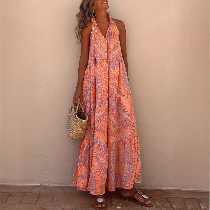 SolaraGlow Halter Dress