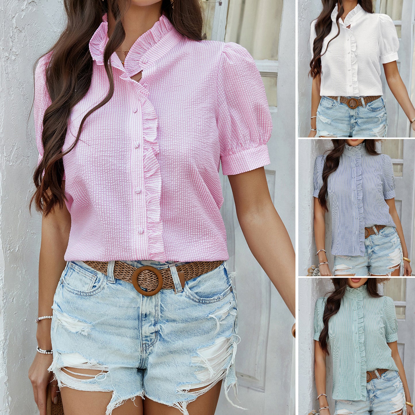 Elise Ruffle Blouse