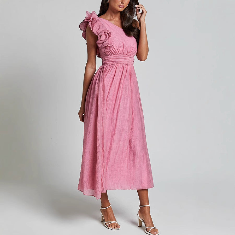 Lunessa One-Shoulder Backless Gown