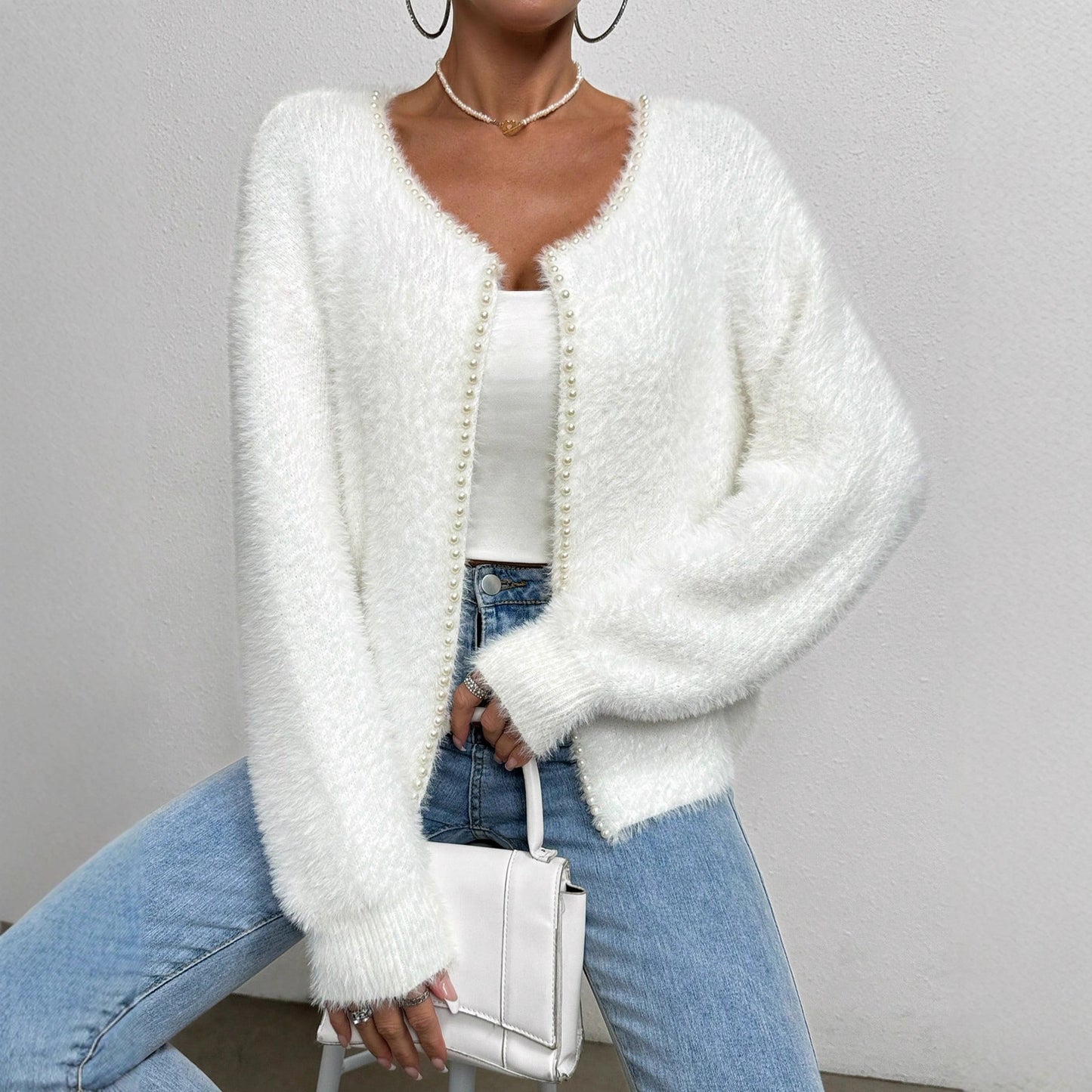 LustrePearl Knit Cardigan