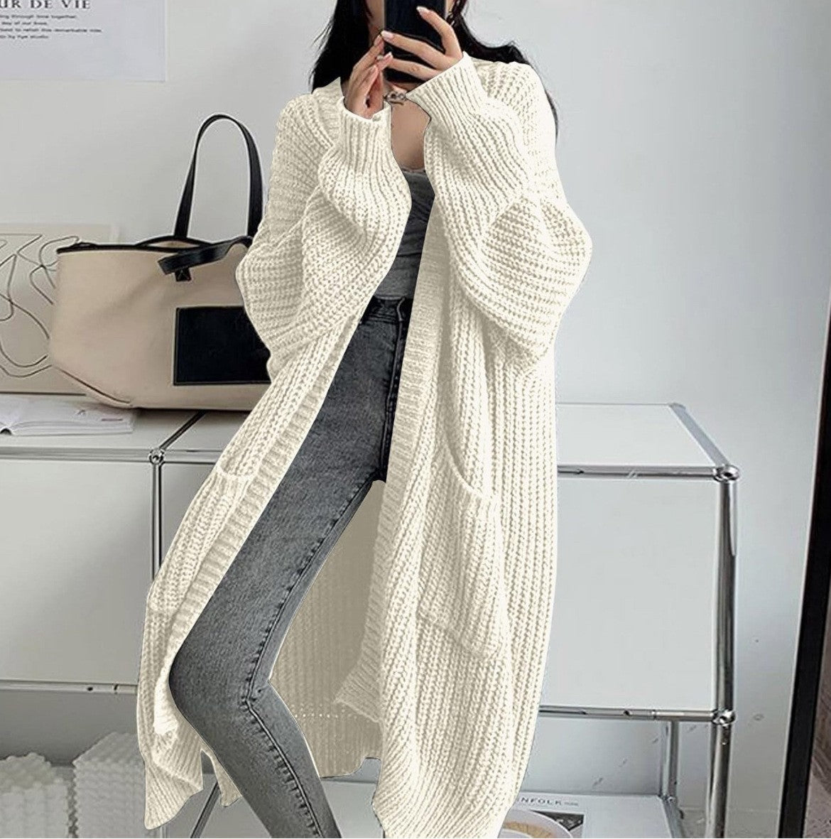 Elysian Drape Overknee Cardigan