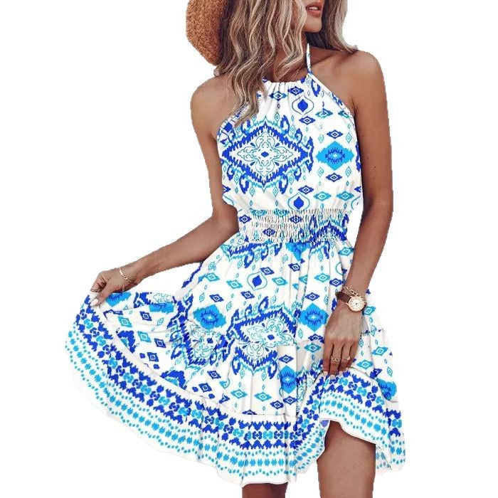 Zafira Dusk Halter Dress