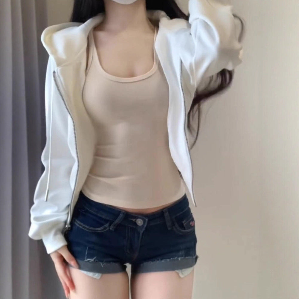 ZipGlam Cinched Hoodie
