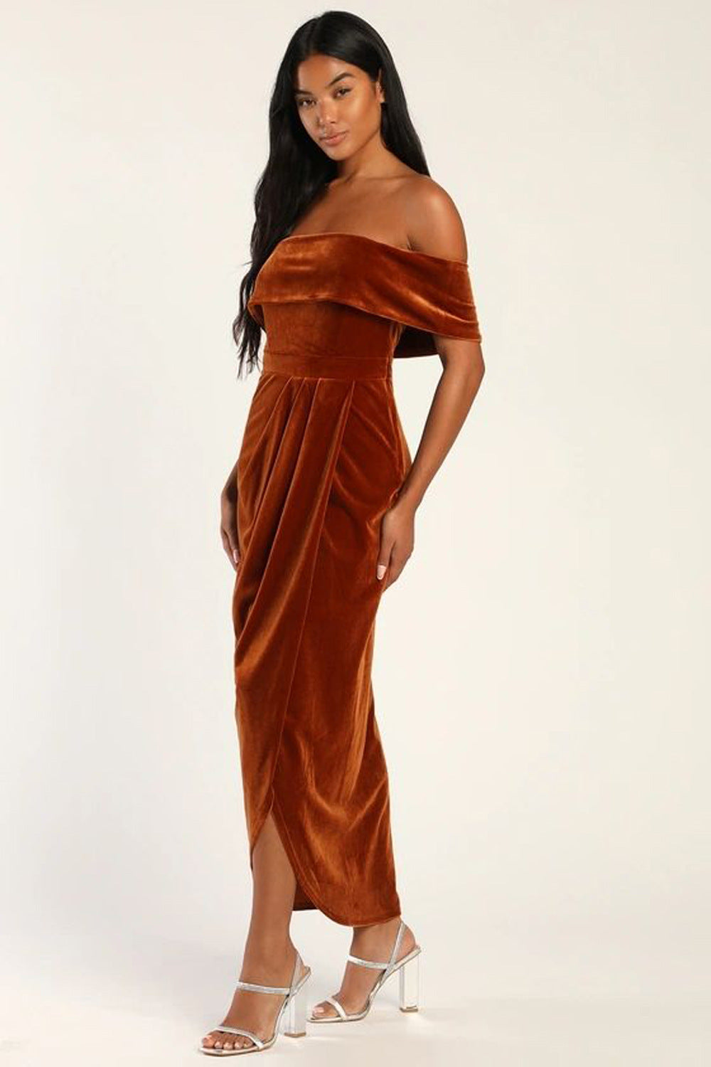 The Aurelia Luxe Off-Shoulder Dress