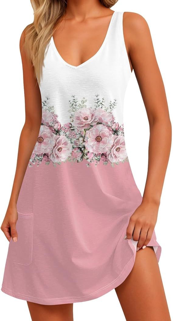 Sunset Mirage V-Neck Dress