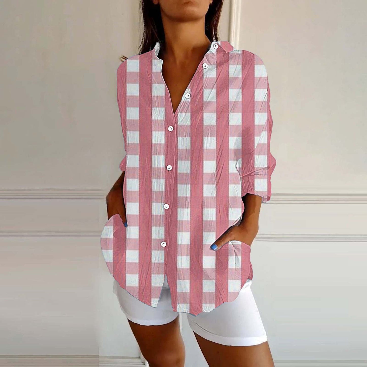 Willow Breeze Plaid Print Shirt