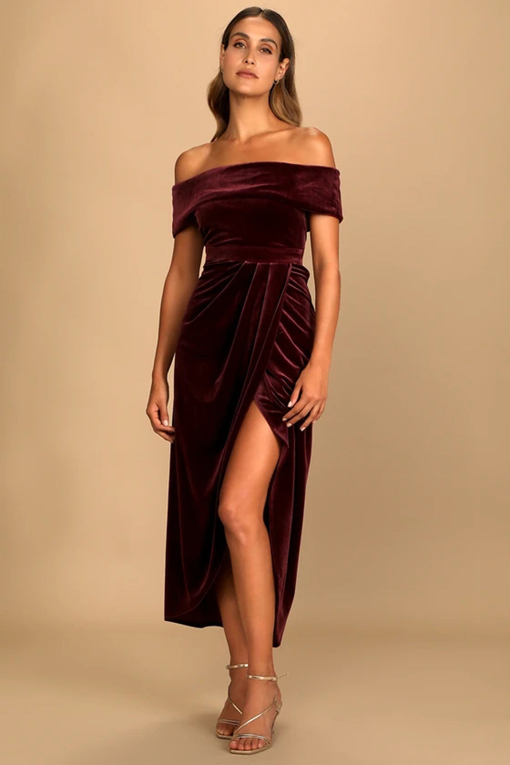 The Aurelia Luxe Off-Shoulder Dress
