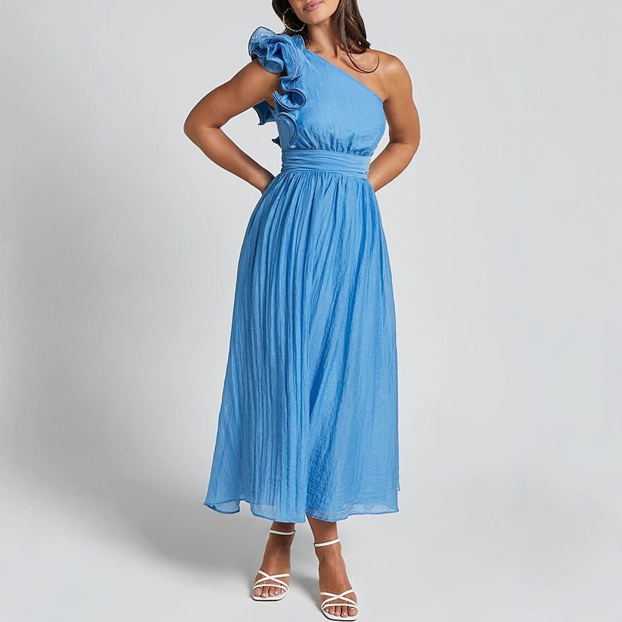 Lunessa One-Shoulder Backless Gown