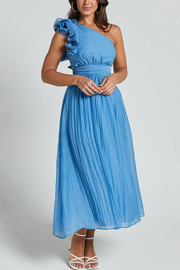 Lunessa One-Shoulder Backless Gown