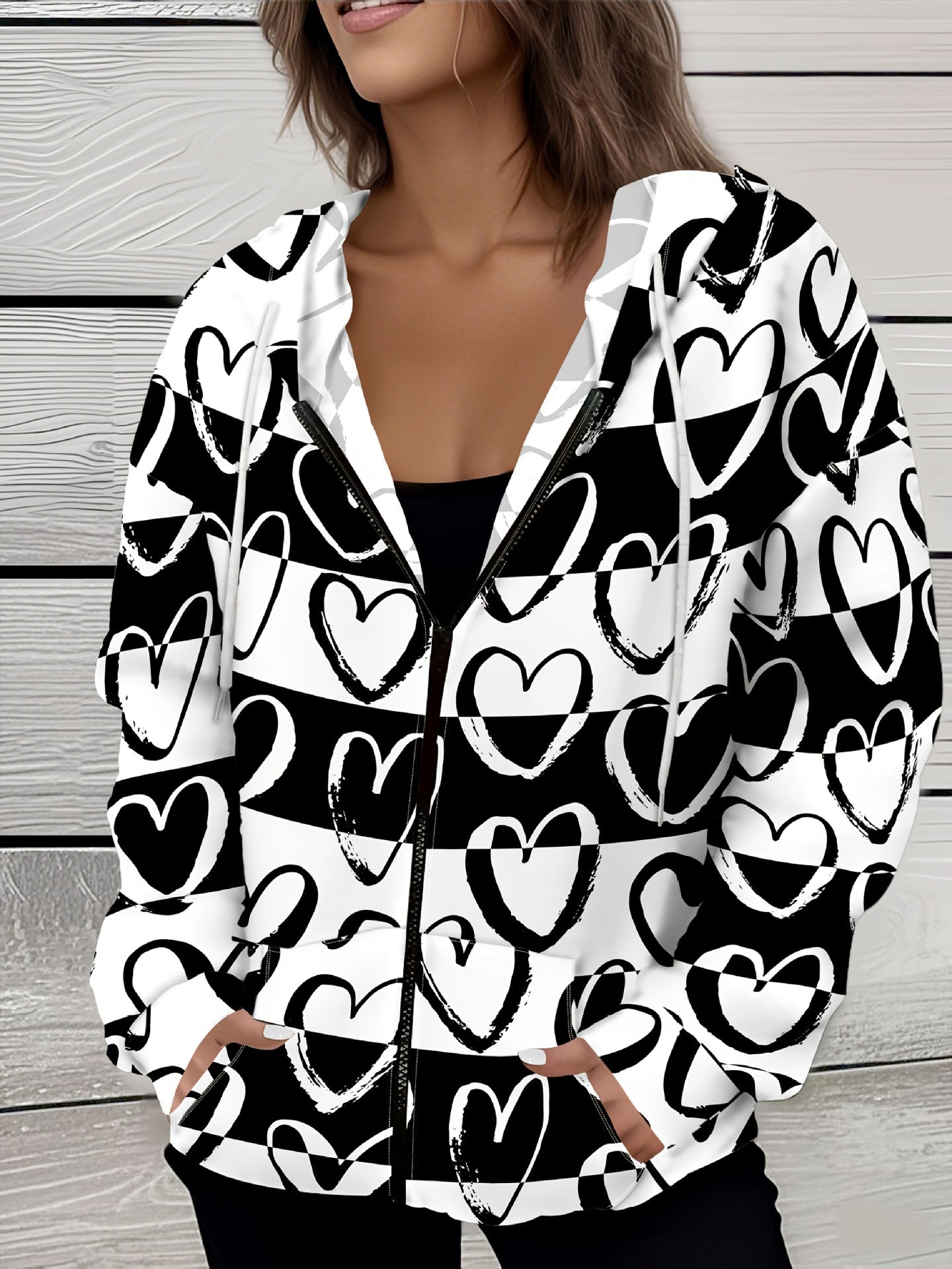 PlaidVerve™ Zipper Sweater