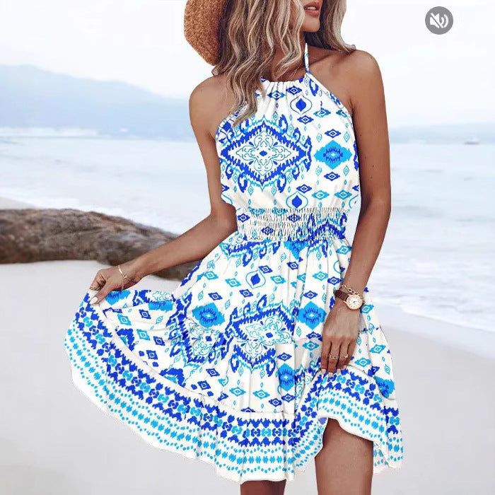 Zafira Dusk Halter Dress