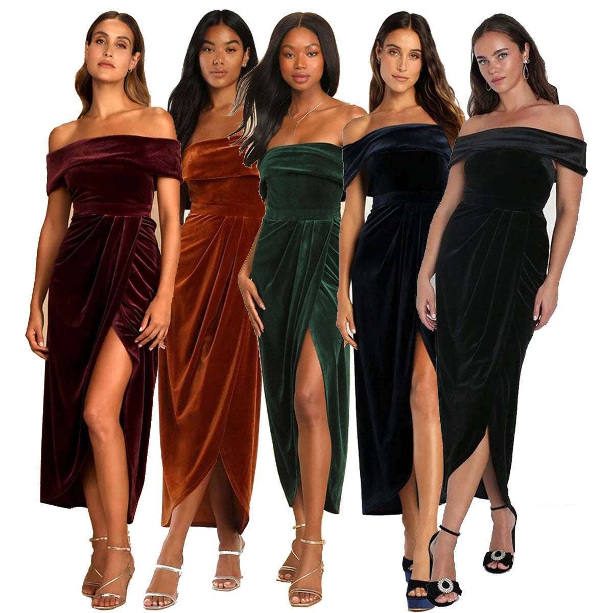 The Aurelia Luxe Off-Shoulder Dress