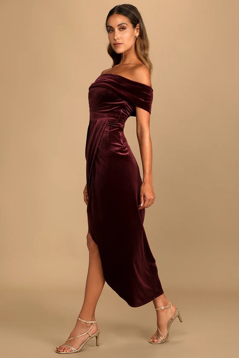 The Aurelia Luxe Off-Shoulder Dress