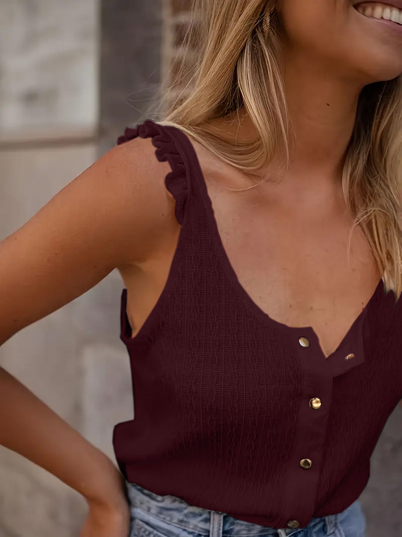 The Celestia Ruffle Knit Top