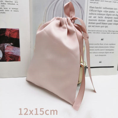 Silk Drawstring Storage Bag Travel Organizer
