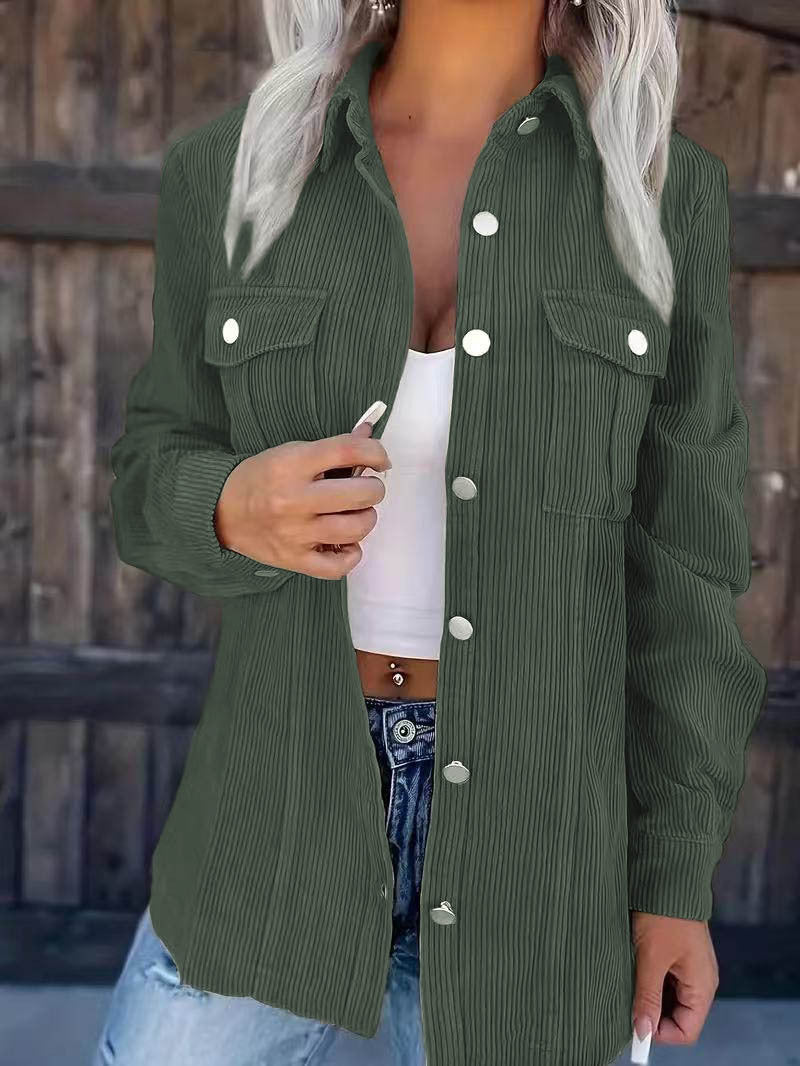 CordyLuxe Lapel Cardigan Coat