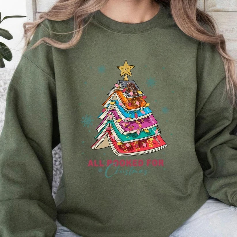FestiveScript Round-Neck Sweater
