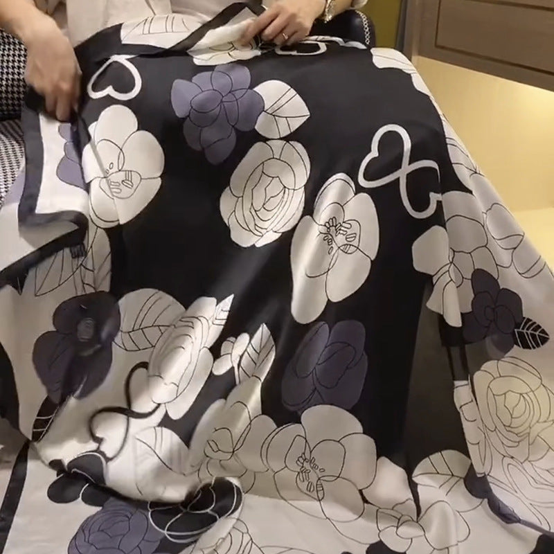 Fashionable Breathable Silk Sunscreen Shawl Scarf