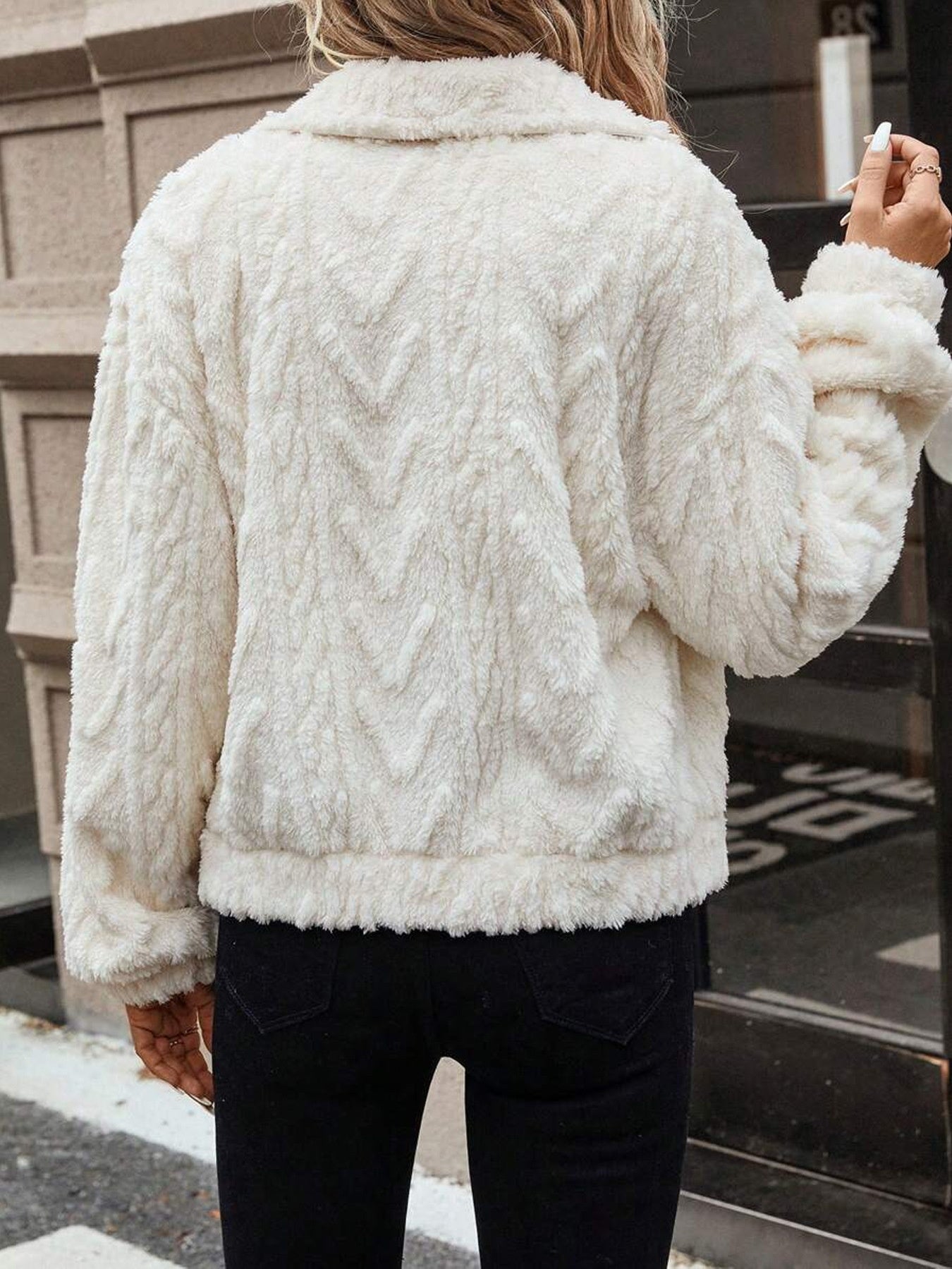 Veloura Plush Reversible Cardigan Coat