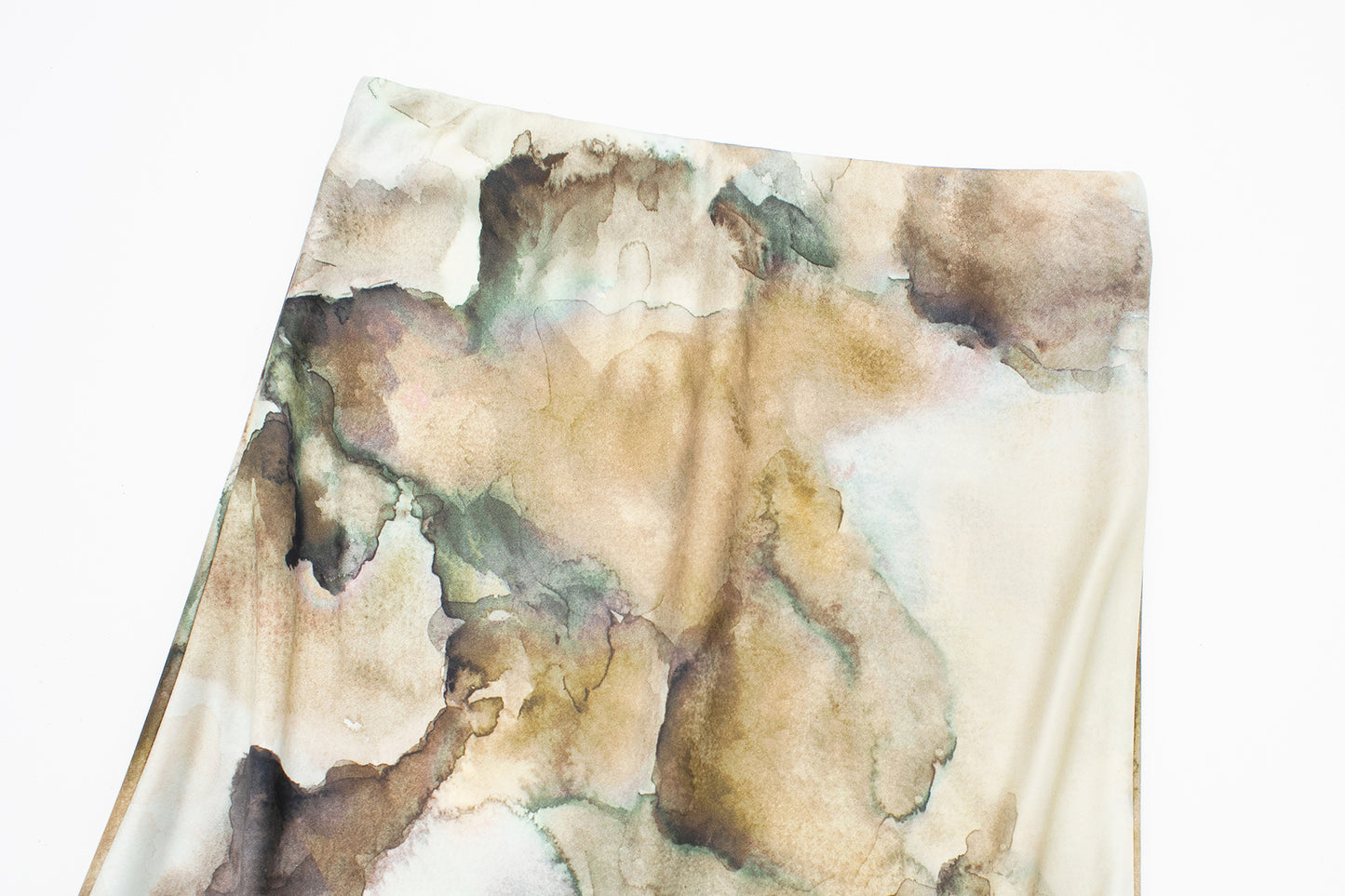 Tie-dyed Silk Satin Texture Shirt Silk Satin Texture Skirt