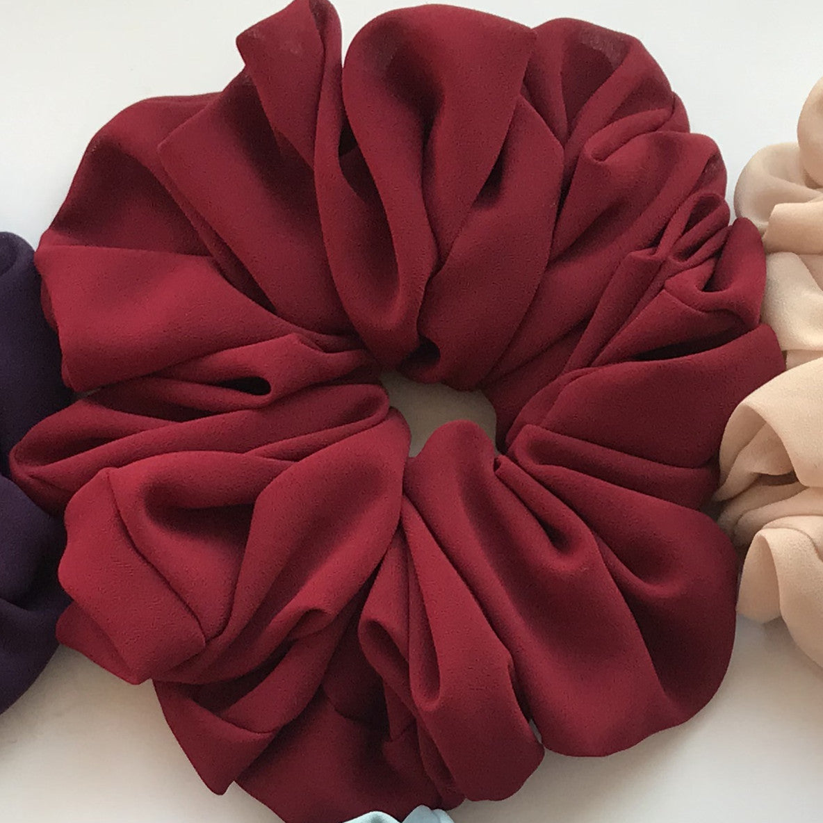 Big Head Bouquet Chiffon Large Intestine Ring Hair Ring