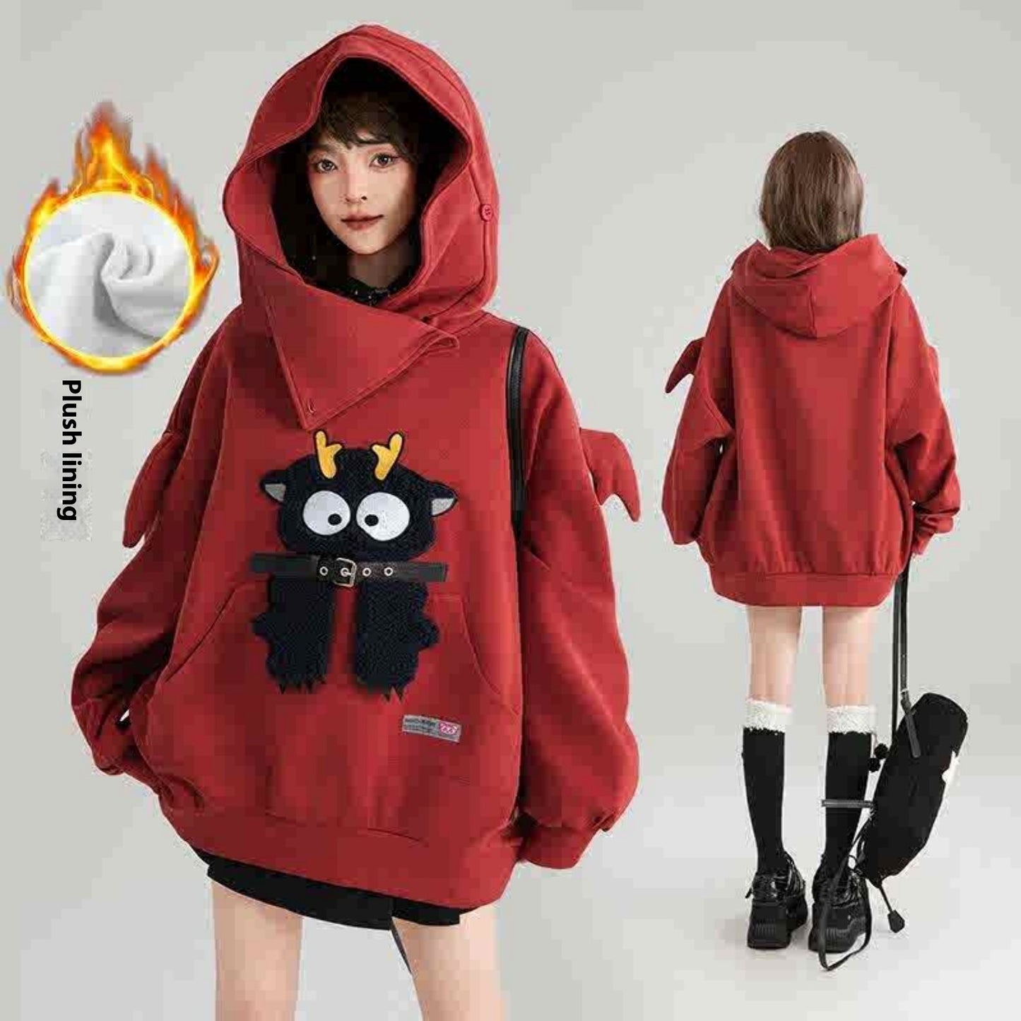 WhimsyCharm Embroidered Hoodie