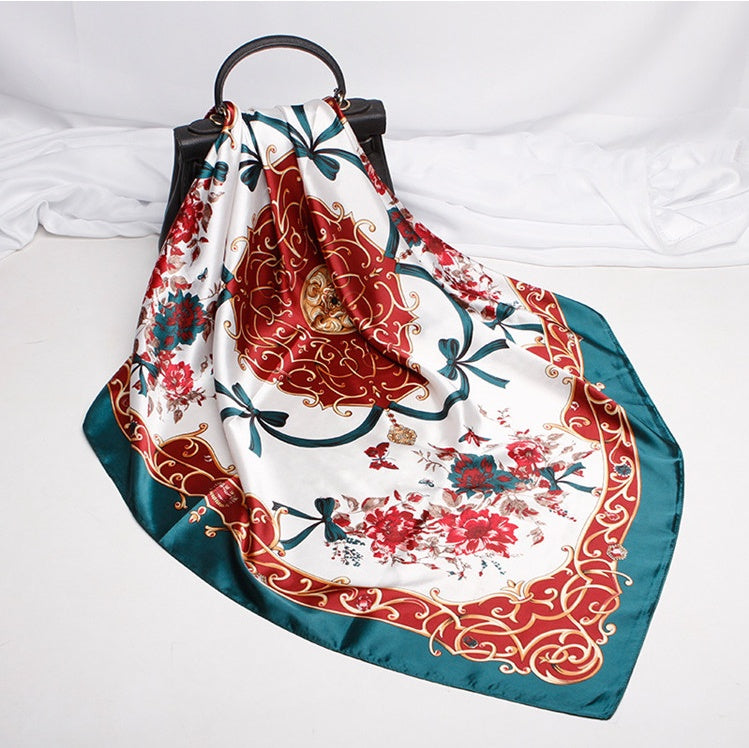 Digital Printed Square Silk Scarf