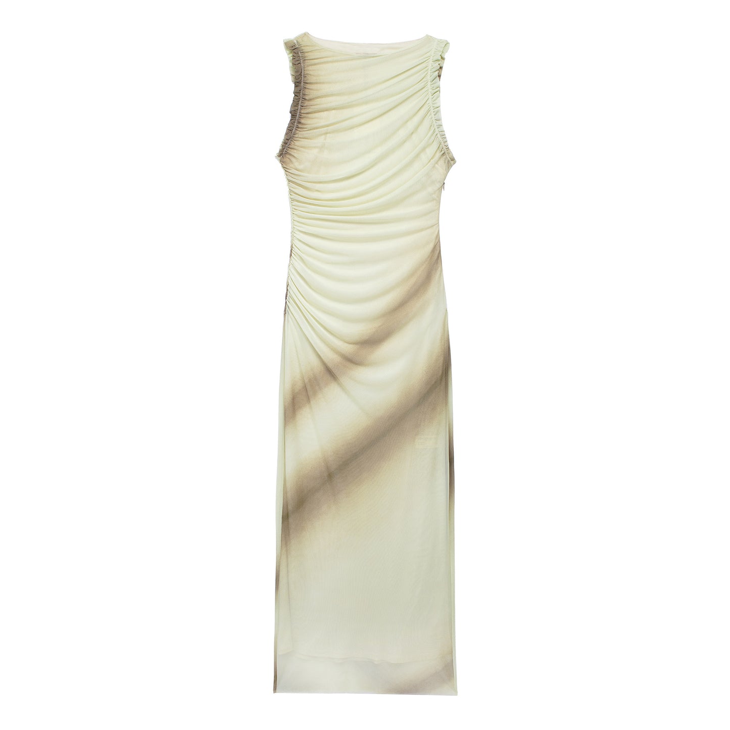 Laminated Decoration Silk Net Printing Dress