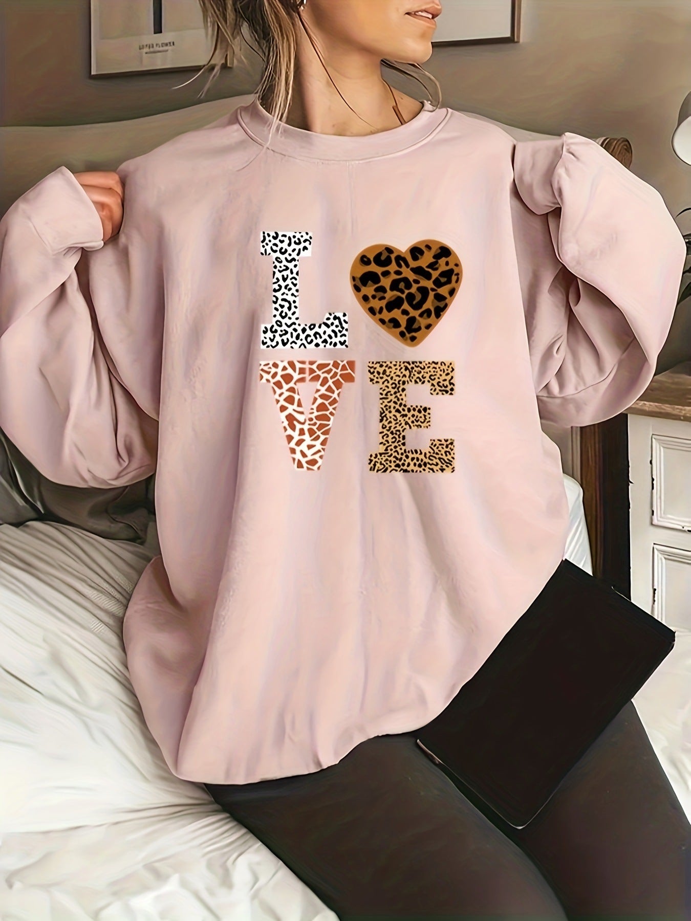WildHeart Plus-Size Leopard Sweater