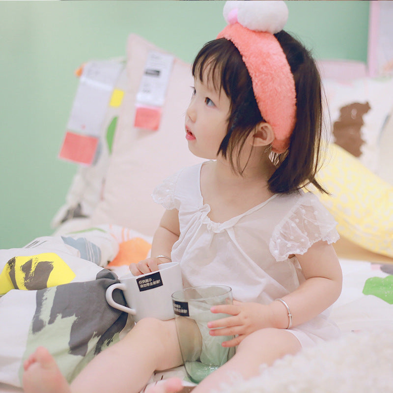 Girls' Silk Pajamas Set Children's Home Wear